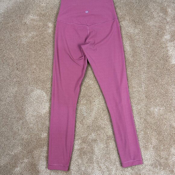 Lululemon Women's High Waisted Leggings Yoga Pants Pink Fuchsia Size 4 Athletic - Picture 1 of 9